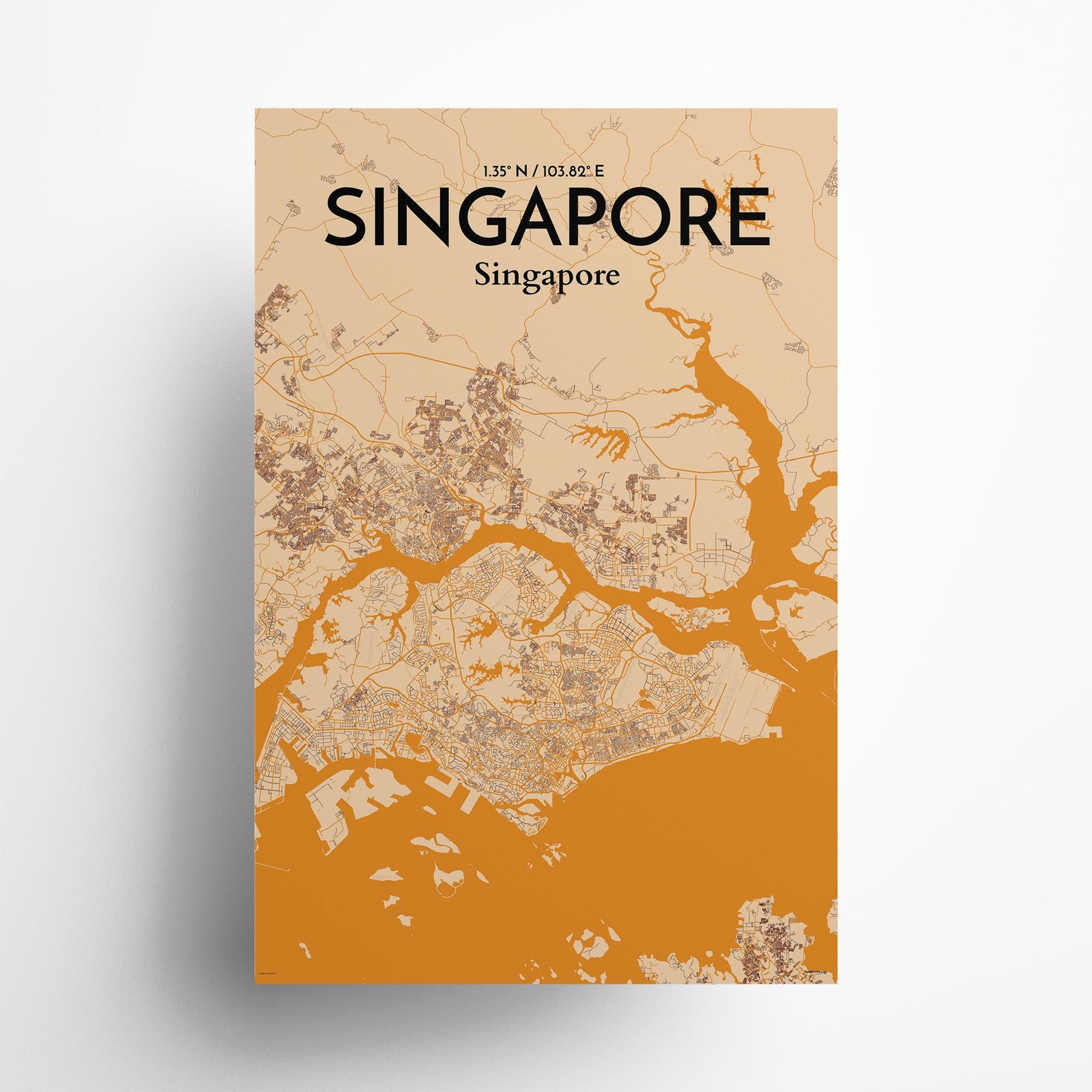 Singapore City Map Poster