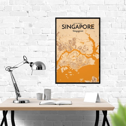 Singapore City Map Poster