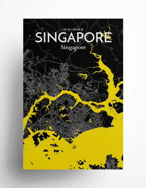 Load image into Gallery viewer, Singapore City Map Poster
