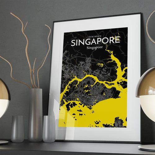 Singapore City Map Poster