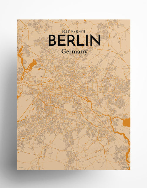 Load image into Gallery viewer, Berlin City Map Poster
