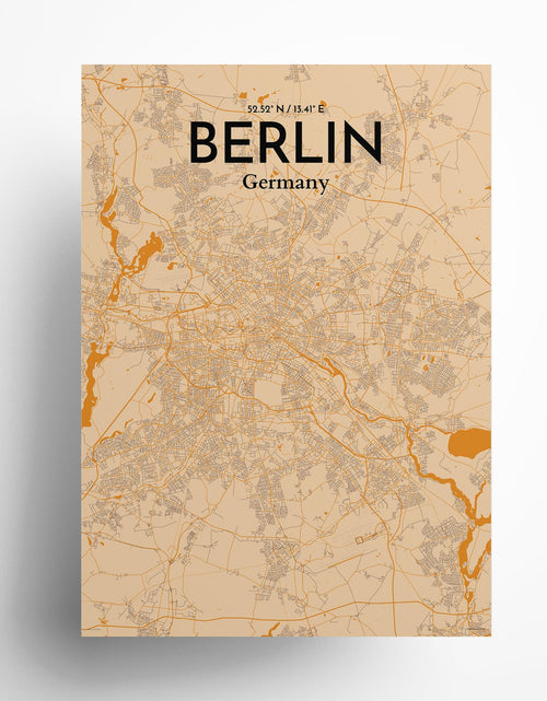 Load image into Gallery viewer, Berlin City Map Poster
