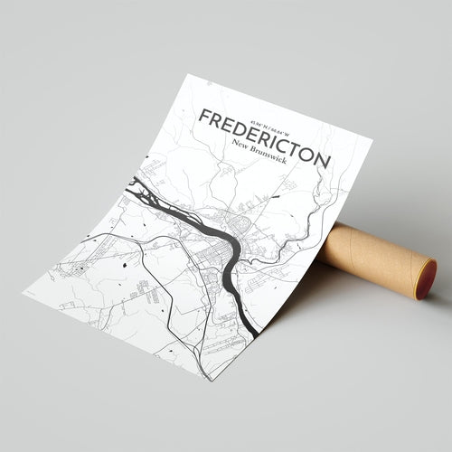 Fredericton City Map Poster