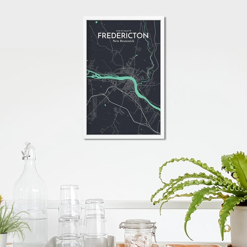 Fredericton City Map Poster