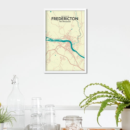 Fredericton City Map Poster