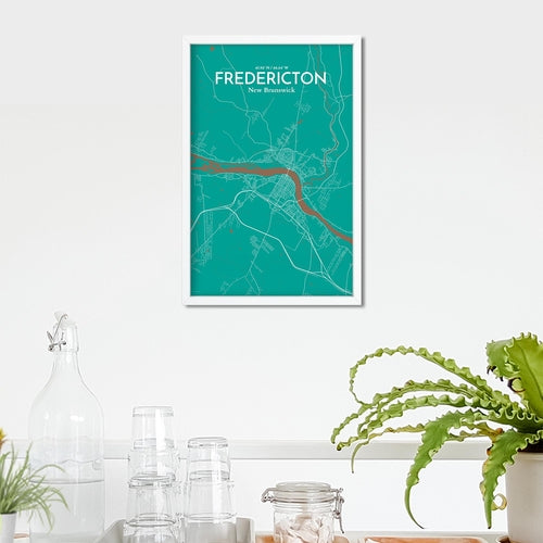 Fredericton City Map Poster