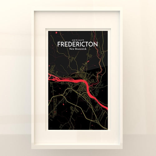 Fredericton City Map Poster