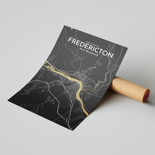 Fredericton City Map Poster