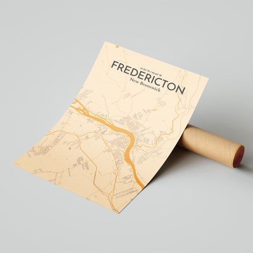 Fredericton City Map Poster