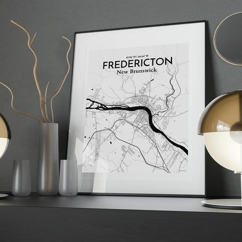 Fredericton City Map Poster