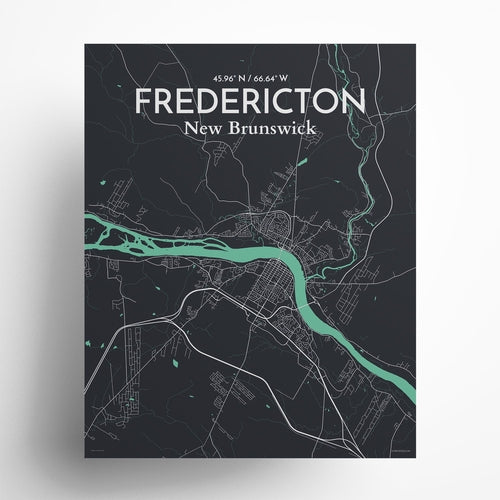 Fredericton City Map Poster