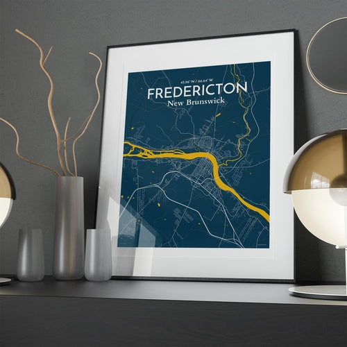 Fredericton City Map Poster