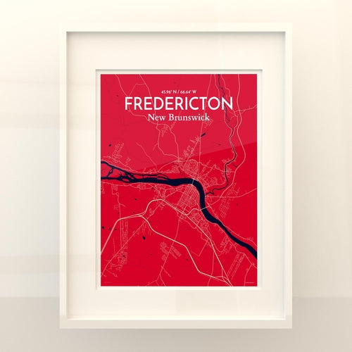 Fredericton City Map Poster