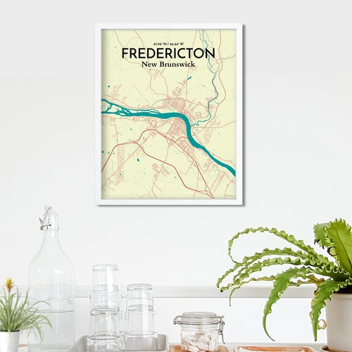 Fredericton City Map Poster