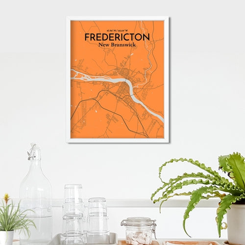 Fredericton City Map Poster