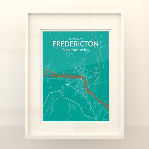 Fredericton City Map Poster