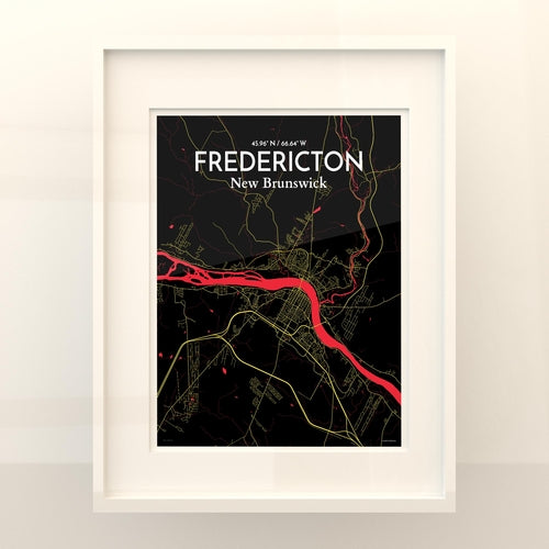 Fredericton City Map Poster