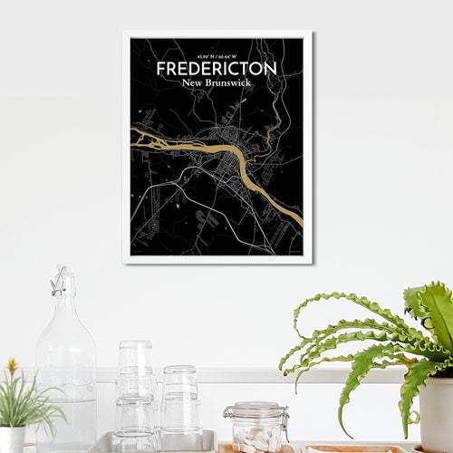 Fredericton City Map Poster