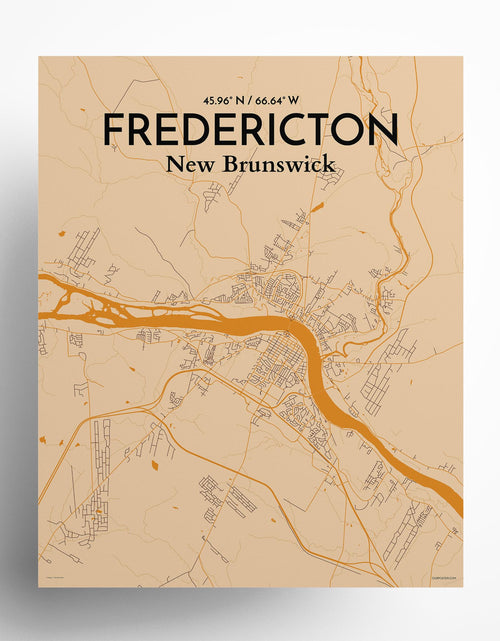 Load image into Gallery viewer, Fredericton City Map Poster
