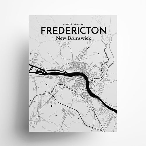 Fredericton City Map Poster