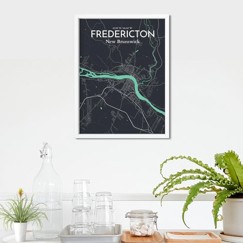 Fredericton City Map Poster