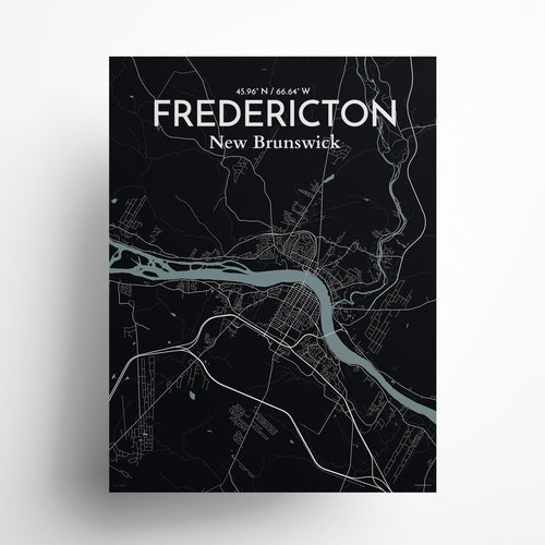 Fredericton City Map Poster