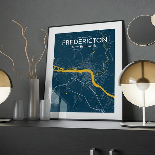 Fredericton City Map Poster