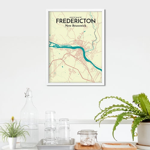 Fredericton City Map Poster