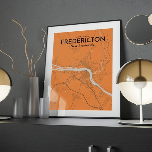 Fredericton City Map Poster