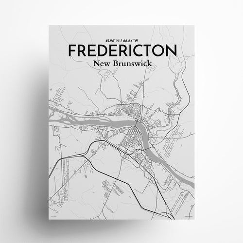 Fredericton City Map Poster