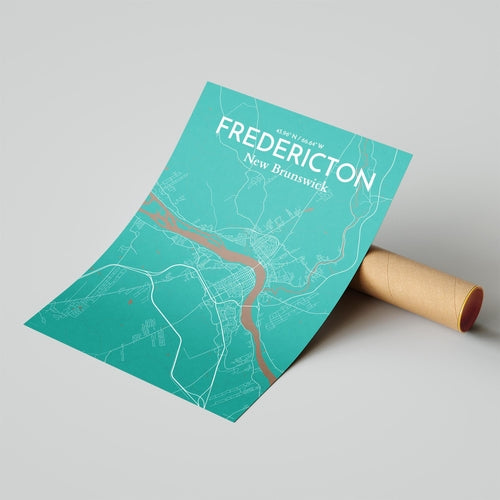 Fredericton City Map Poster