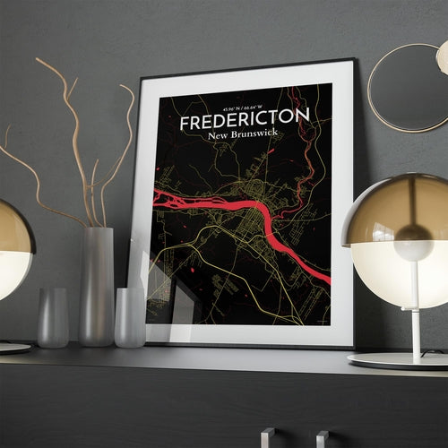 Fredericton City Map Poster