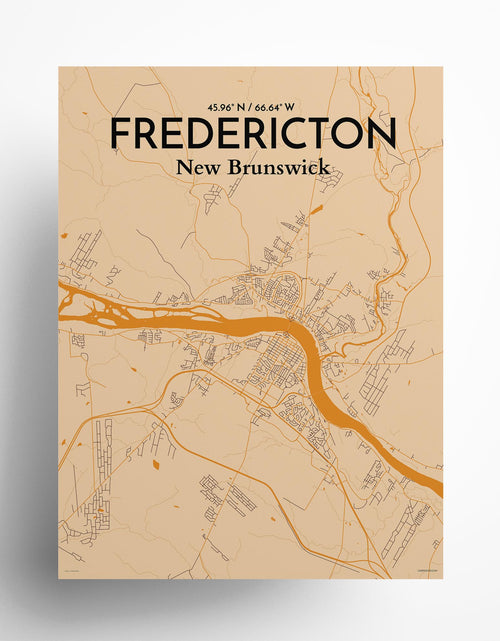 Load image into Gallery viewer, Fredericton City Map Poster
