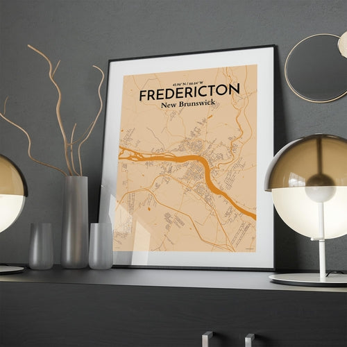 Fredericton City Map Poster