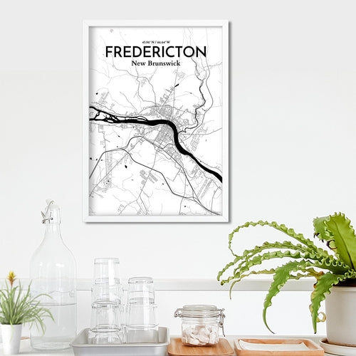 Fredericton City Map Poster