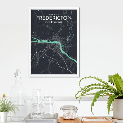 Fredericton City Map Poster