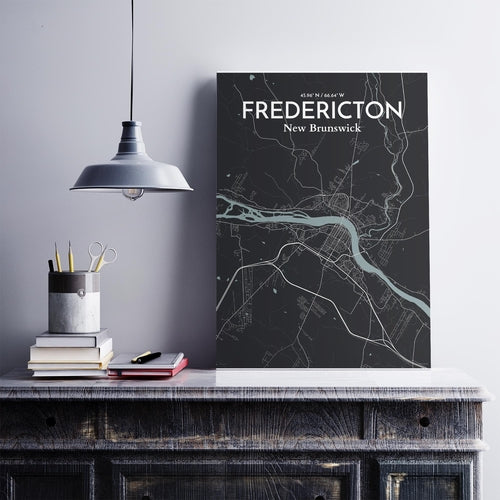 Fredericton City Map Poster