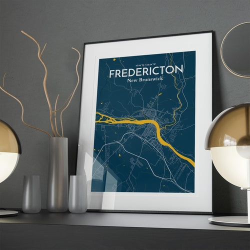 Fredericton City Map Poster