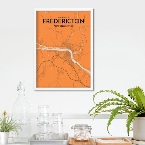 Fredericton City Map Poster