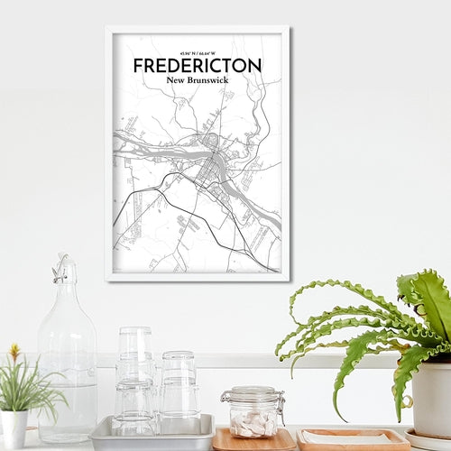 Fredericton City Map Poster