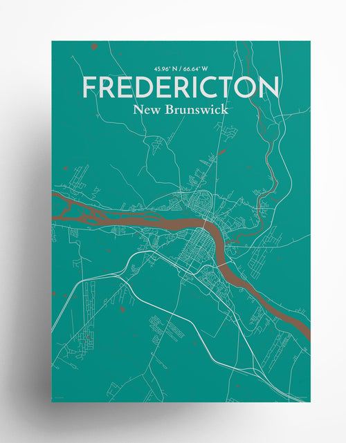 Load image into Gallery viewer, Fredericton City Map Poster
