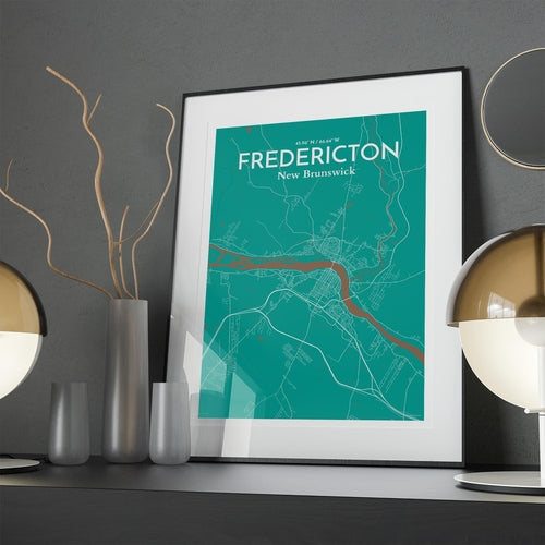 Fredericton City Map Poster