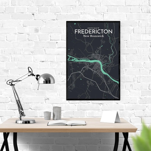 Fredericton City Map Poster