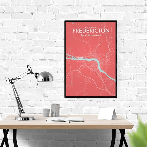 Fredericton City Map Poster