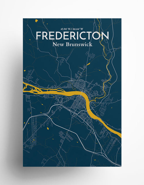 Load image into Gallery viewer, Fredericton City Map Poster
