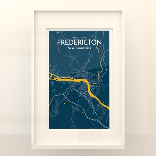 Fredericton City Map Poster