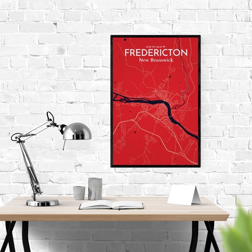 Fredericton City Map Poster