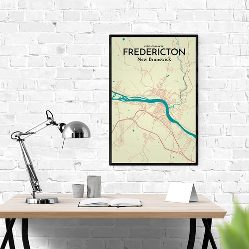 Fredericton City Map Poster