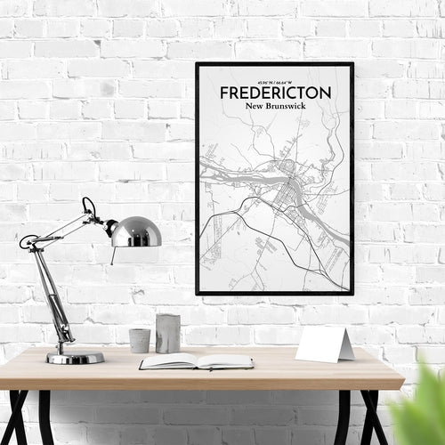 Fredericton City Map Poster