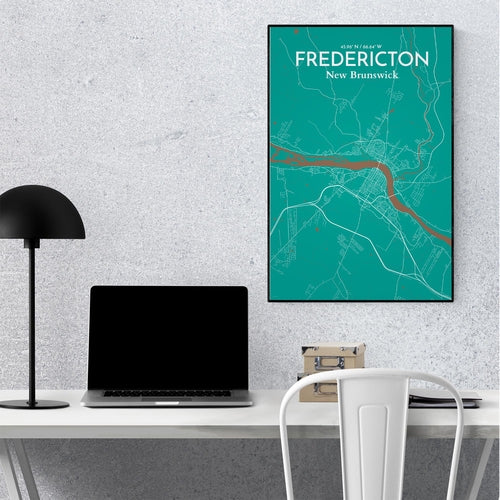 Fredericton City Map Poster